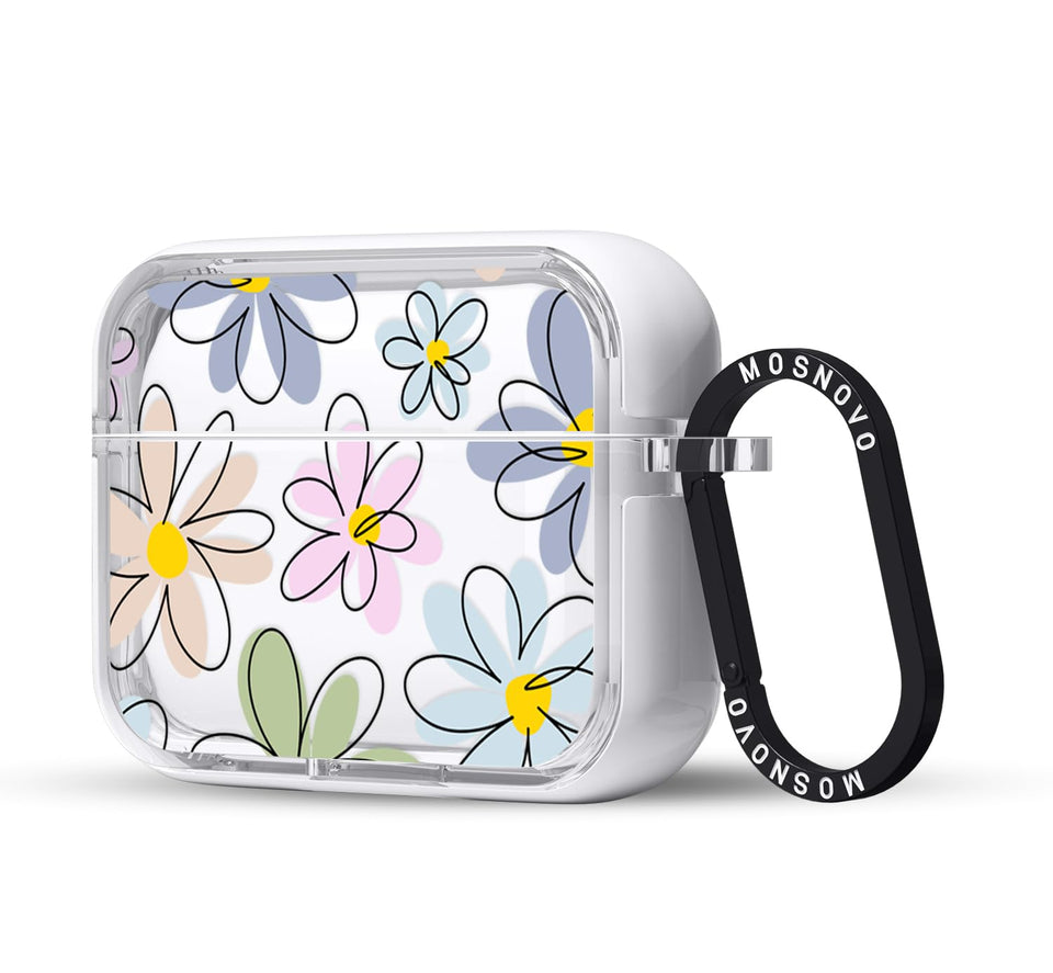MOSNOVO AirPods Pro case clear dual-layer protection front view.
