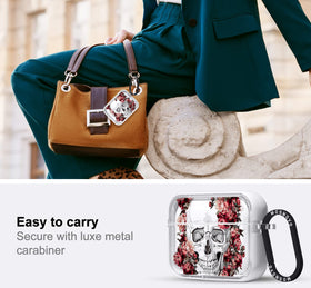 MOSNOVO AirPods Pro case with luxe metal ring for easy attachment to bags or keys.