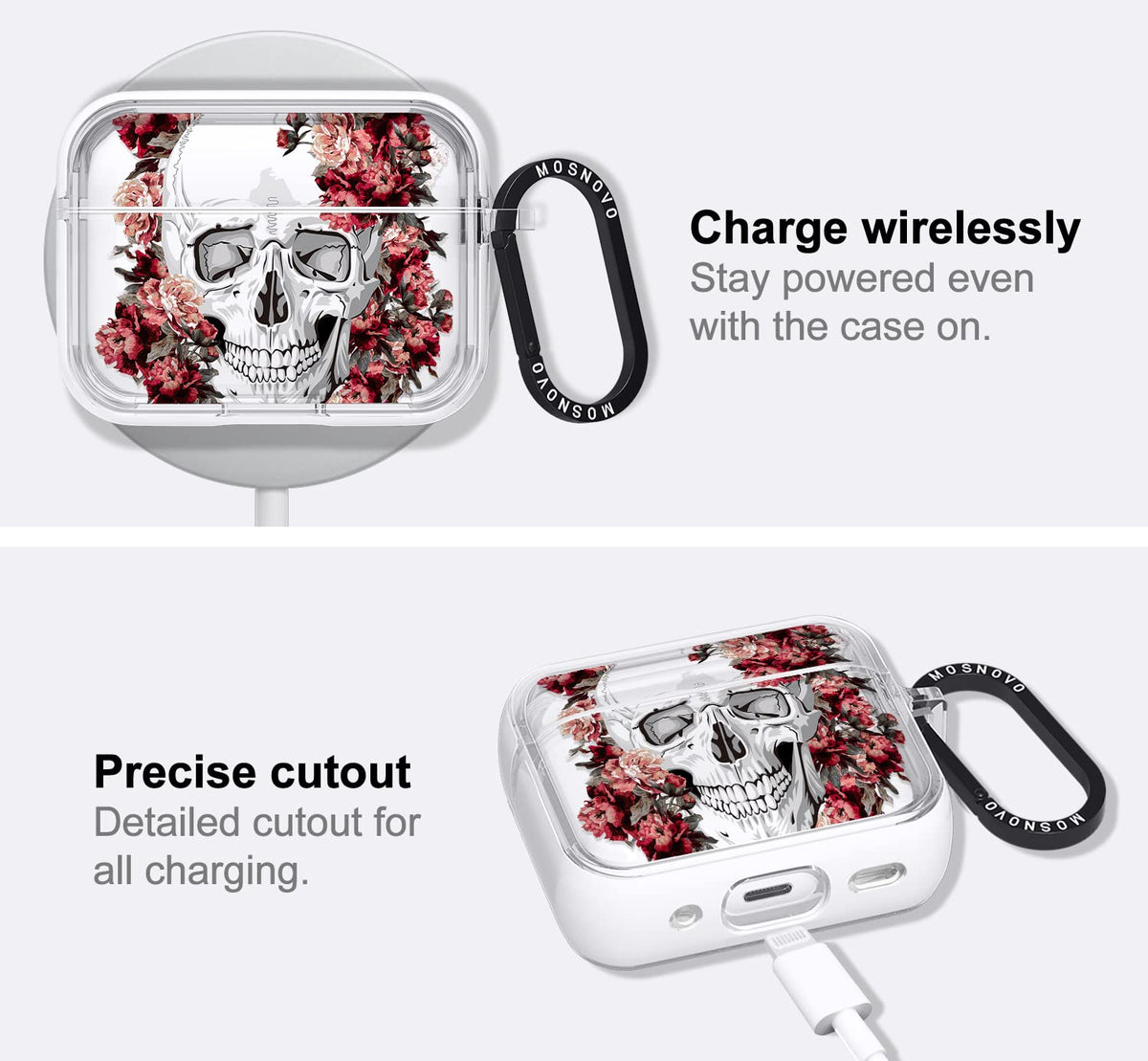 MOSNOVO AirPods Pro case protective-pack includes case, metal ring, and removal tool.