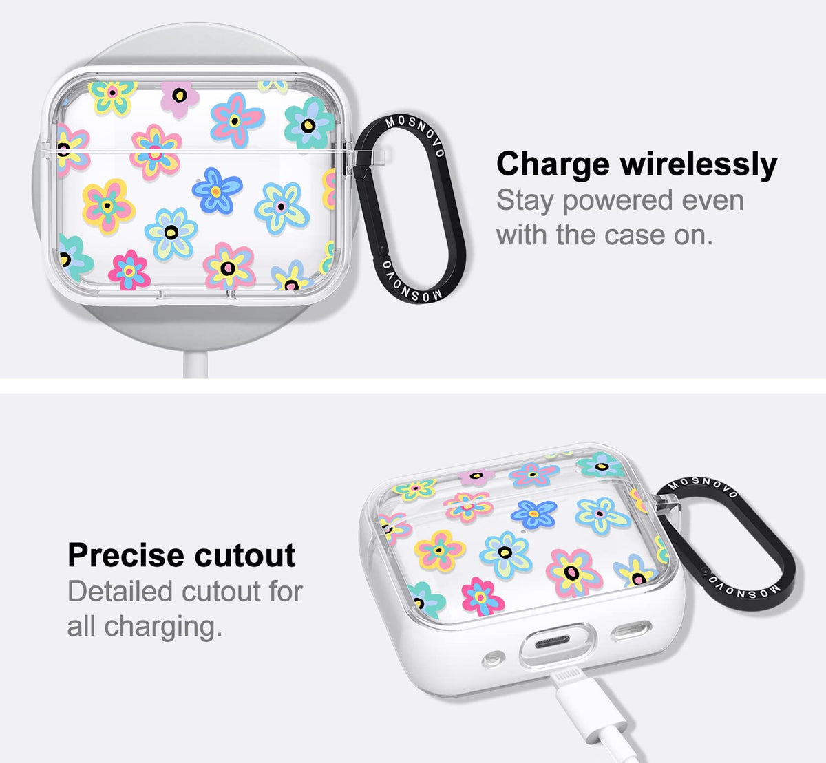 MOSNOVO AirPods Pro Case includes removal tool for quick changes.