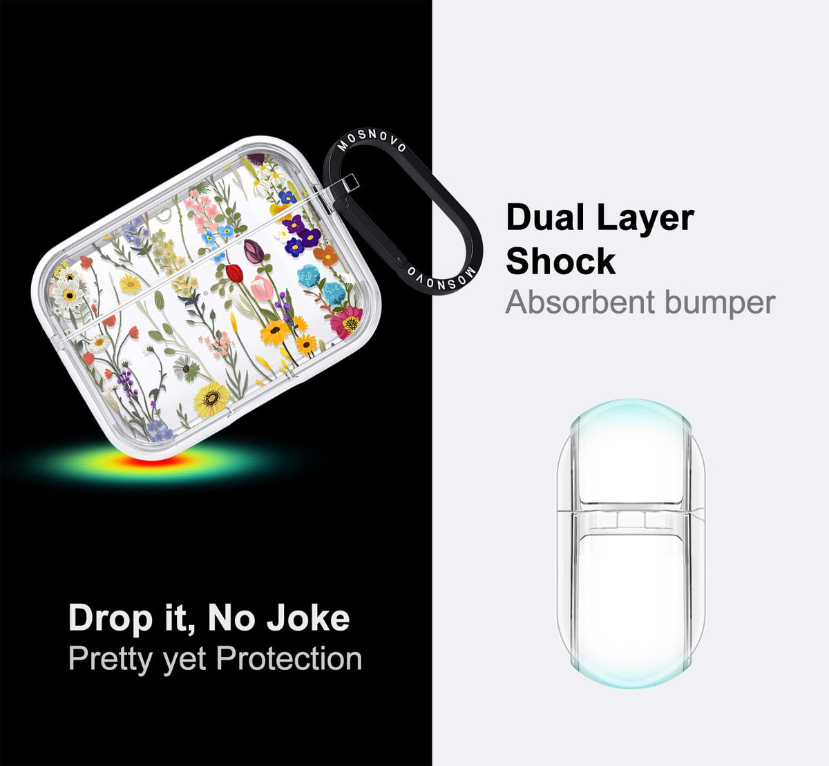 MOSNOVO AirPods Pro Meadow case wireless charging compatibility without removal