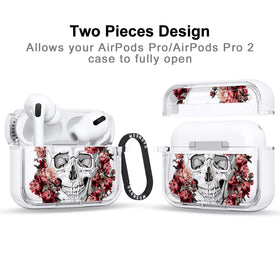 MOSNOVO AirPods Pro case showing wireless charging compatibility without removing the case.