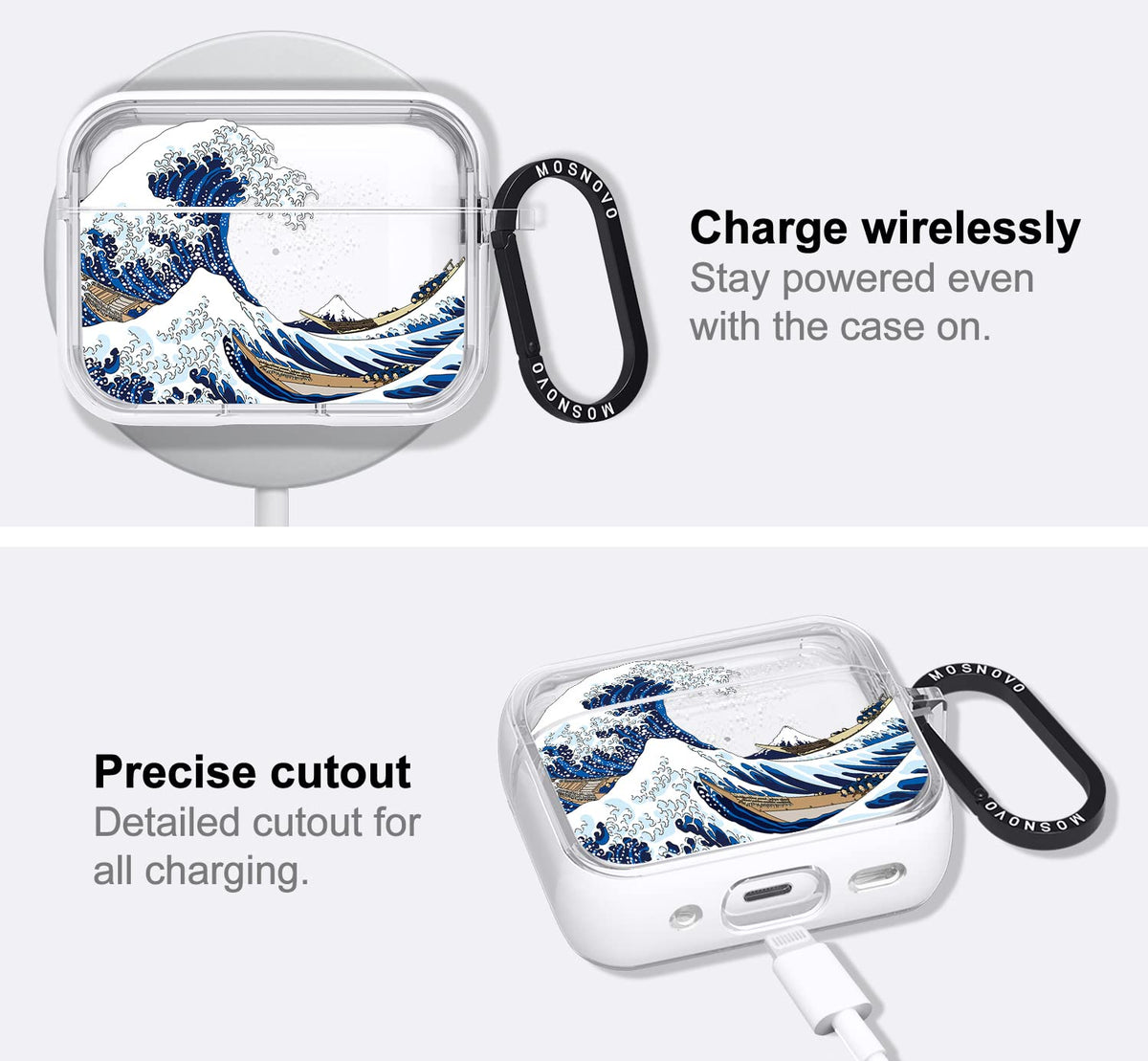 MOSNOVO yellow-resistant clear case maintains visibility over time