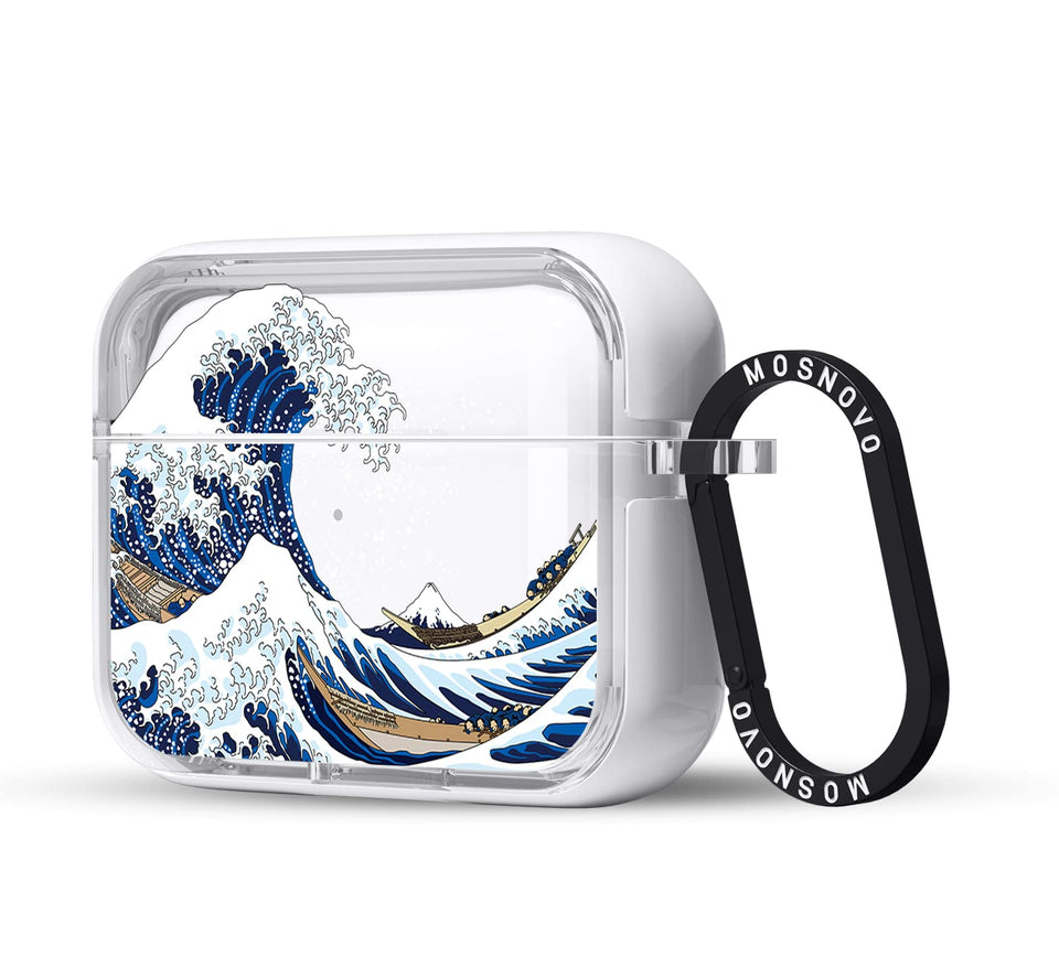 MOSNOVO Great Wave clear case for AirPods Pro protects while showing the design