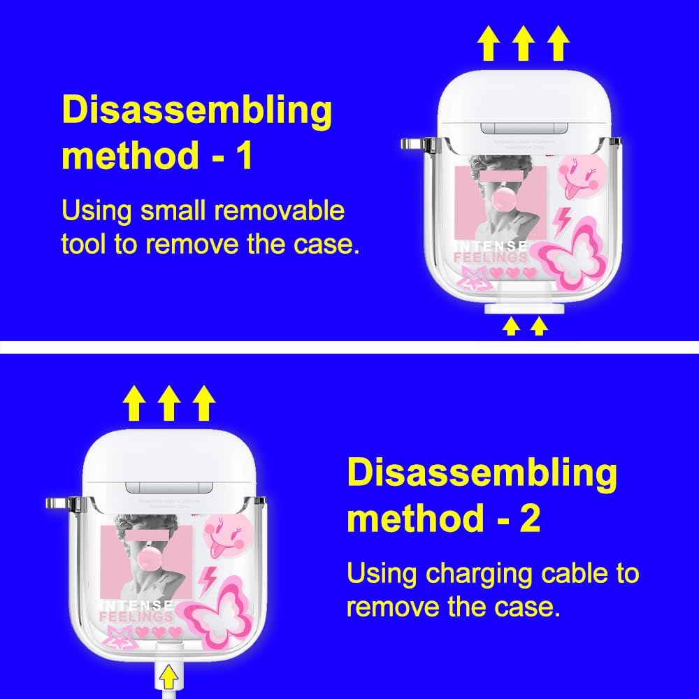 MOSNOVO packaging for AirPods case Pink Culture includes removal tool.