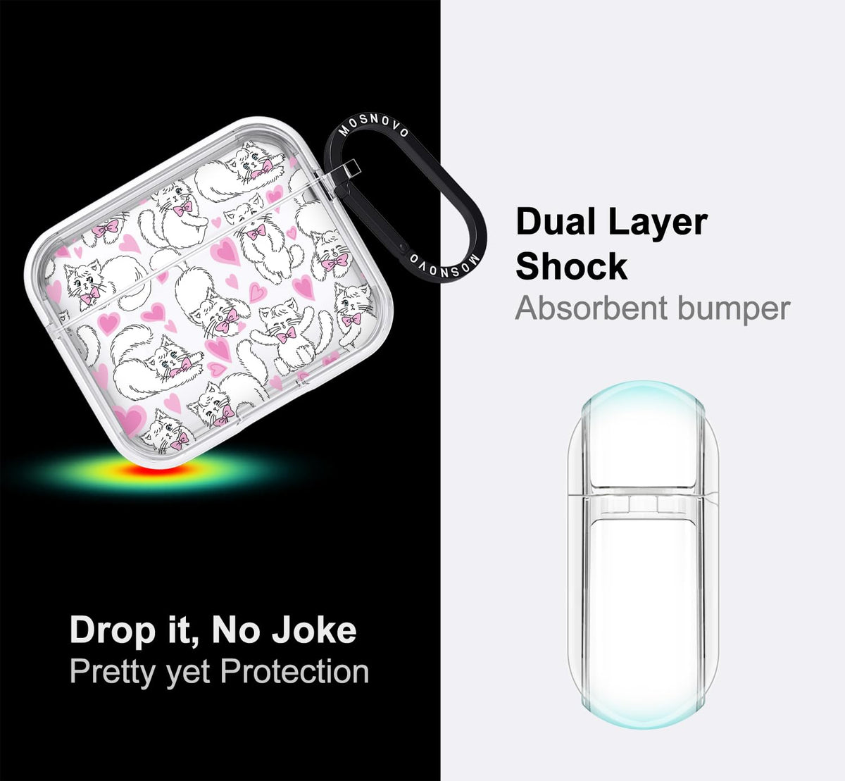 MOSNOVO AirPods 3 Case stays clear and yellow-resistant in daily use.