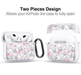 MOSNOVO AirPods 3 Case, metal ring attachment for easy access and secure carry.