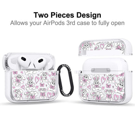 MOSNOVO AirPods 3rd Gen case with luxe metal ring for easy access