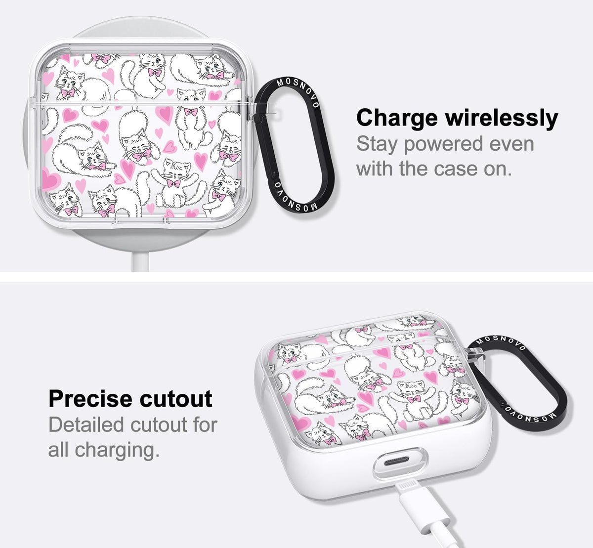 MOSNOVO AirPods 3 Case packaging includes luxe protective cover and removal tool.