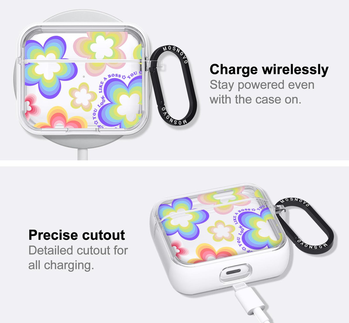 MOSNOVO AirPods 3 case includes removal tool for easy setup.
