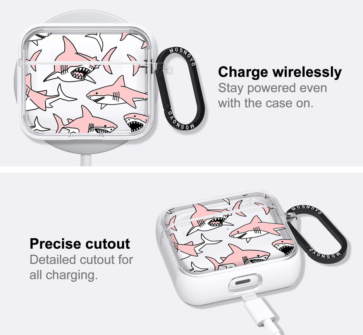 MOSNOVO AirPods 3 Case yellow-resistant finish maintains clarity