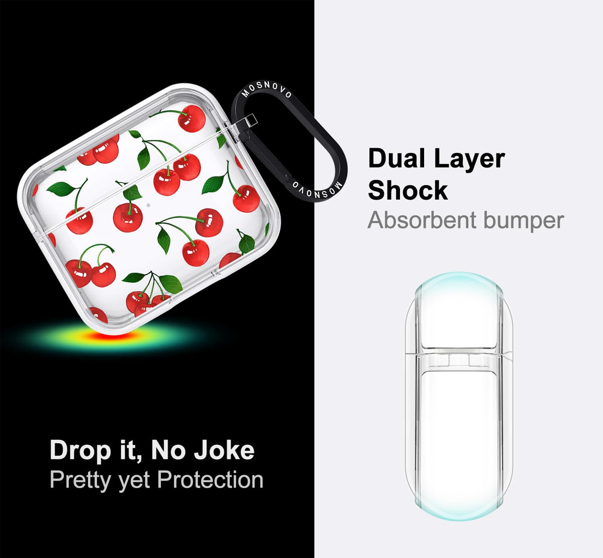 MOSNOVO AirPods 3rd Gen case supports wireless charging without removing