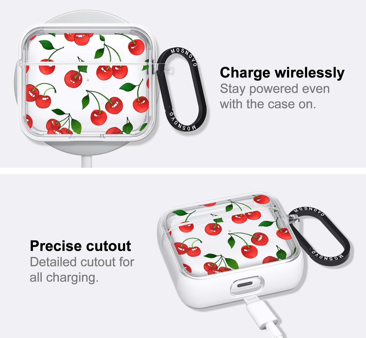 MOSNOVO AirPods 3rd Gen case stays clear with yellow-resistant technology