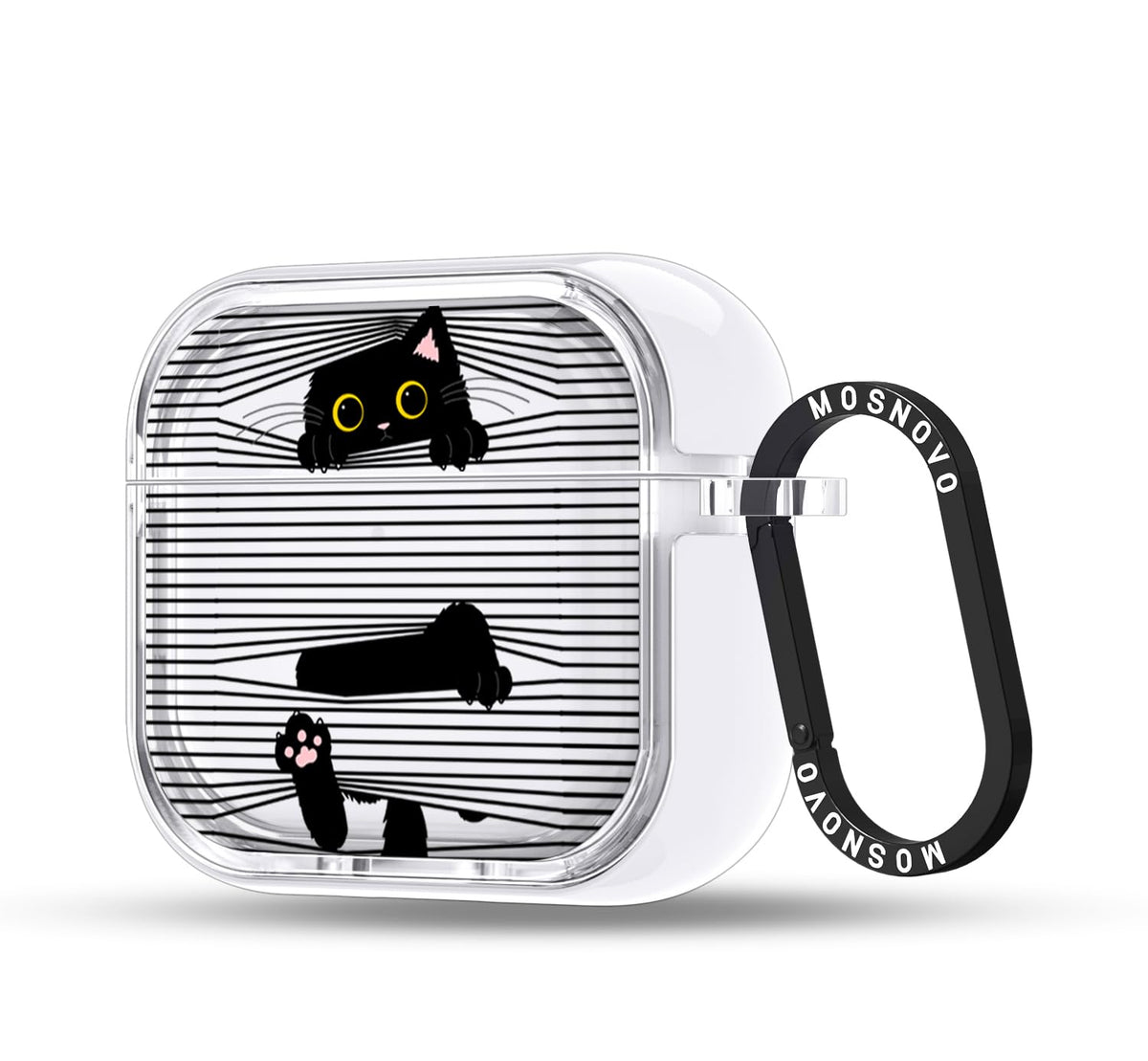 MOSNOVO AirPods 4 case in clear dual-layer design for protection and visibility