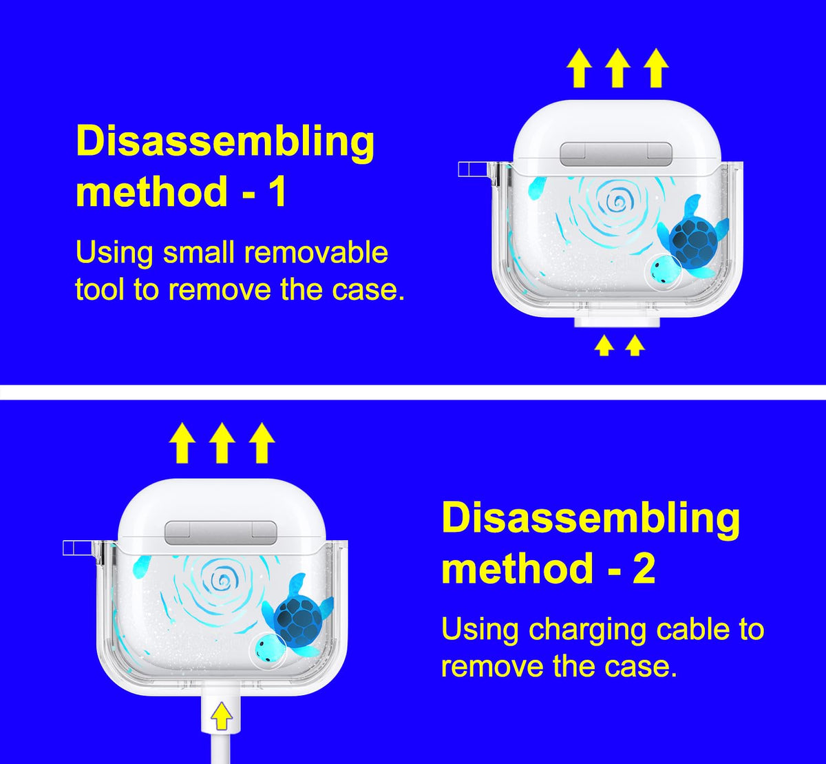 MOSNOVO AirPods 4 case Space Turtle package includes case, ring, and removal tool.