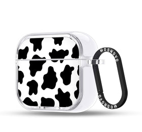 MOSNOVO AirPods 4 case with cow print for stylish protection.