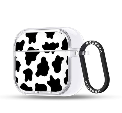 MOSNOVO AirPods 4 case with cow print for stylish protection.