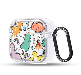 MOSNOVO AirPods 4 case with dinosaur land clear design for stylish protection.