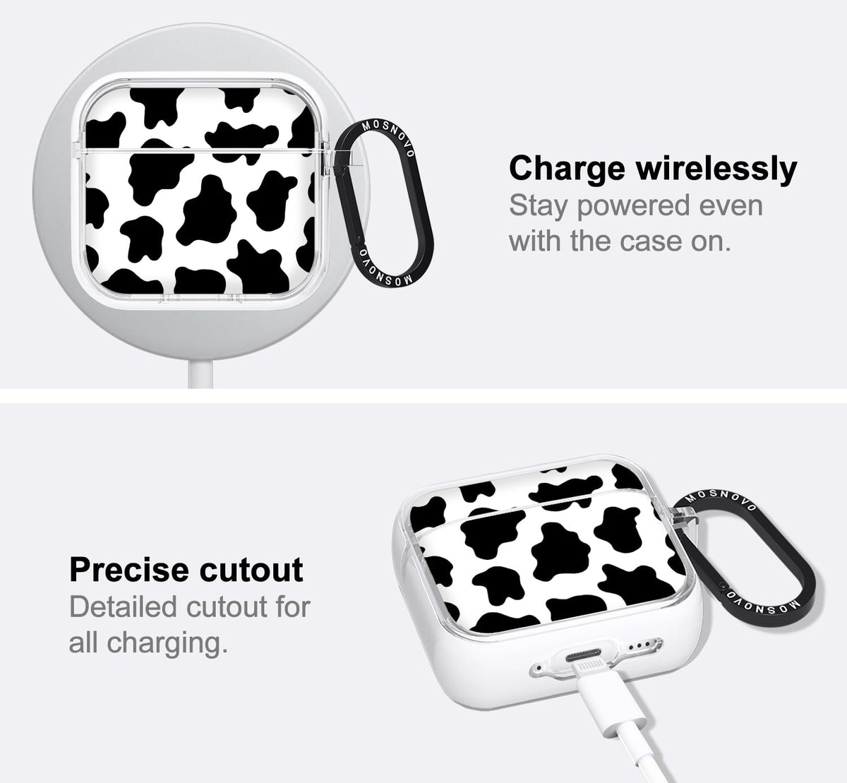 MOSNOVO AirPods 4 case features dual-layer protection against drops.