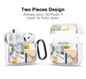 MOSNOVO AirPods 4 case with luxe metal ring keeps your case within reach.