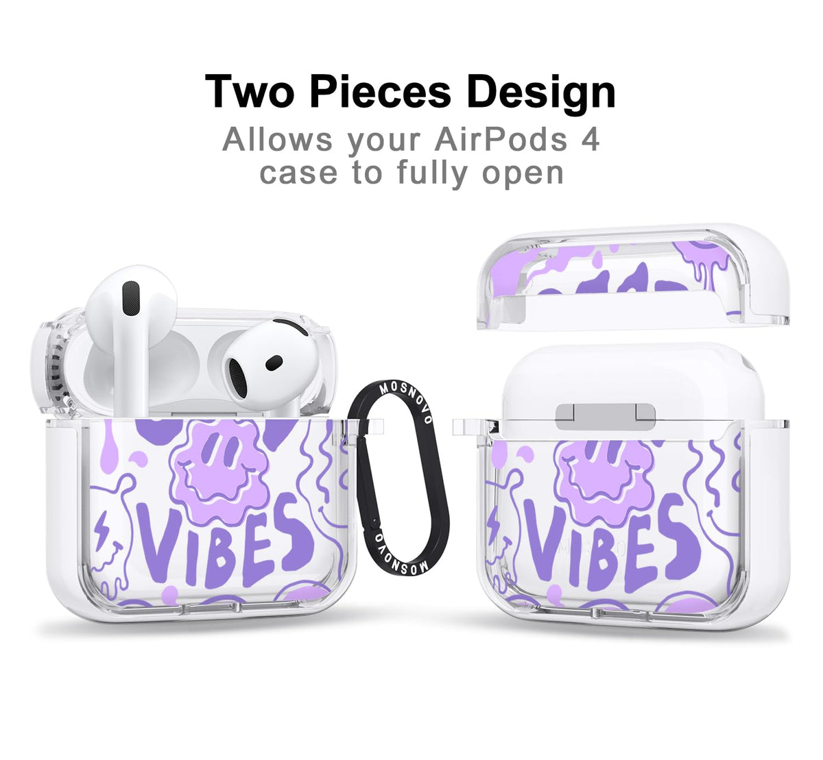 MOSNOVO AirPods 4 case offers shockproof protection against drops and bumps