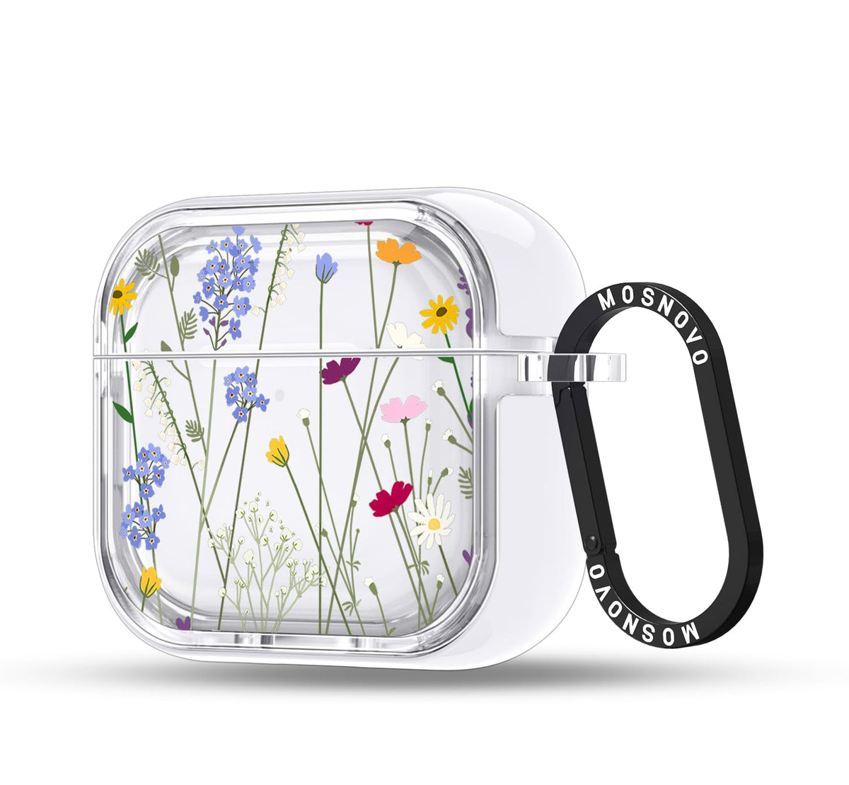 MOSNOVO AirPods 4 case with transparent dual-layer protection for daily drops