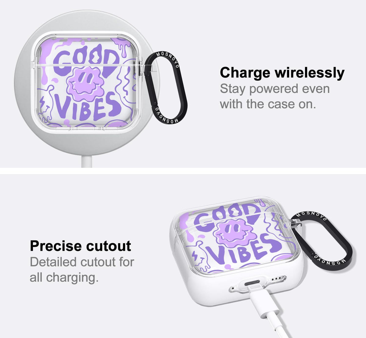 MOSNOVO AirPods 4 case stays clear with yellow-resistant coating