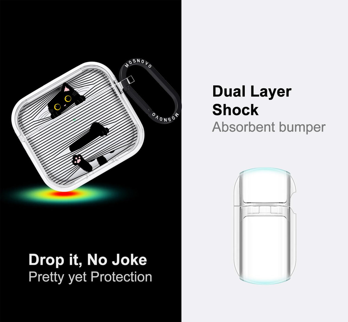 MOSNOVO AirPods 4 case remains clear and yellow-resistant