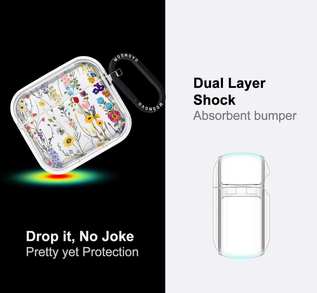 MOSNOVO AirPods 4 case maintains clarity with yellowing resistance in daily use.