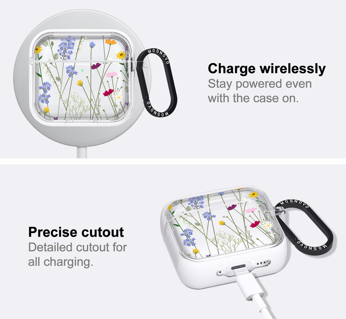 Yellowing-resistant MOSNOVO AirPods 4 case preserves clarity over time