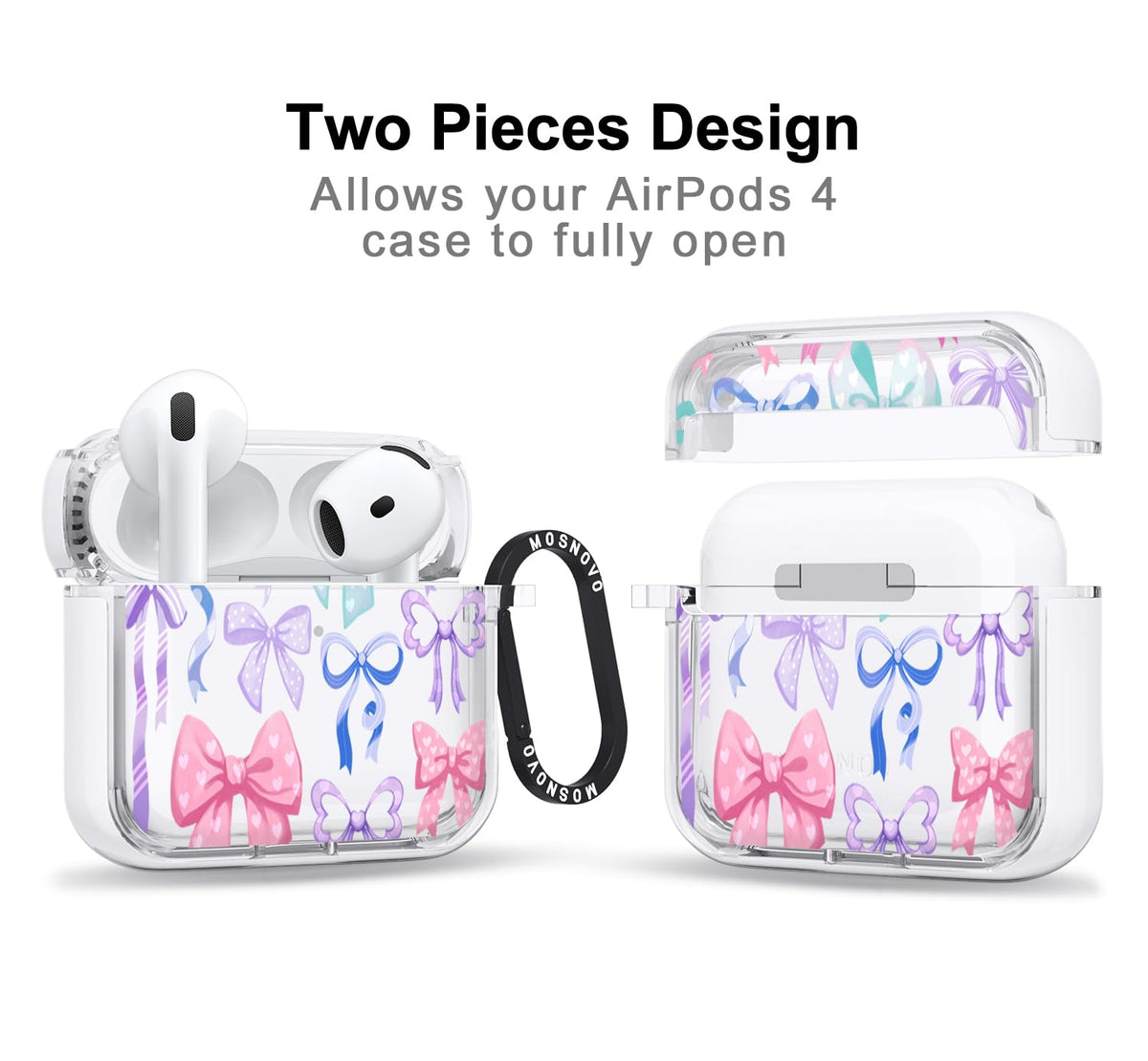 MOSNOVO AirPods 4 dual-layer shockproof case for rugged daily protection.