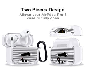 MOSNOVO close back hinge detail on AirPods Pro 3 case, durable protection benefit