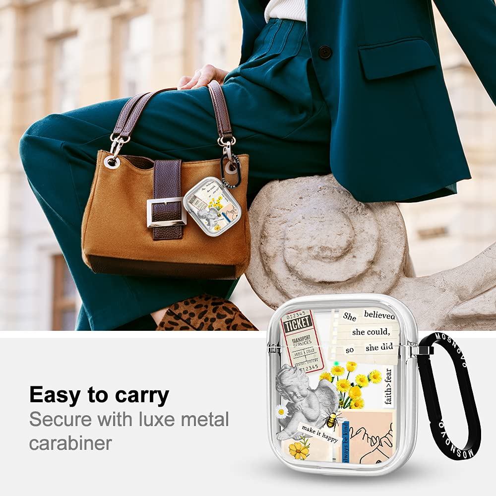 Crystal-clear MOSNOVO case highlights AirPods design while protecting from bumps.