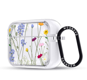 MOSNOVO case front view showing Floral Garden design and clear protection benefits