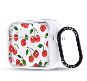 MOSNOVO front view showing cute cherry clear case and protective fit