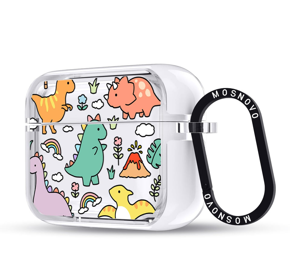 MOSNOVO clear case front view showing snug AirPods Pro 3 fit and protection