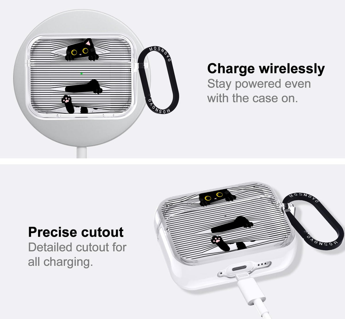 MOSNOVO case clipped to a bag in use, quick access and hands-free convenience
