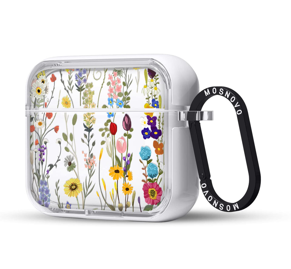 MOSNOVO Luxe metal ring case for AirPods 3rd Gen, front view showing sleek protection.