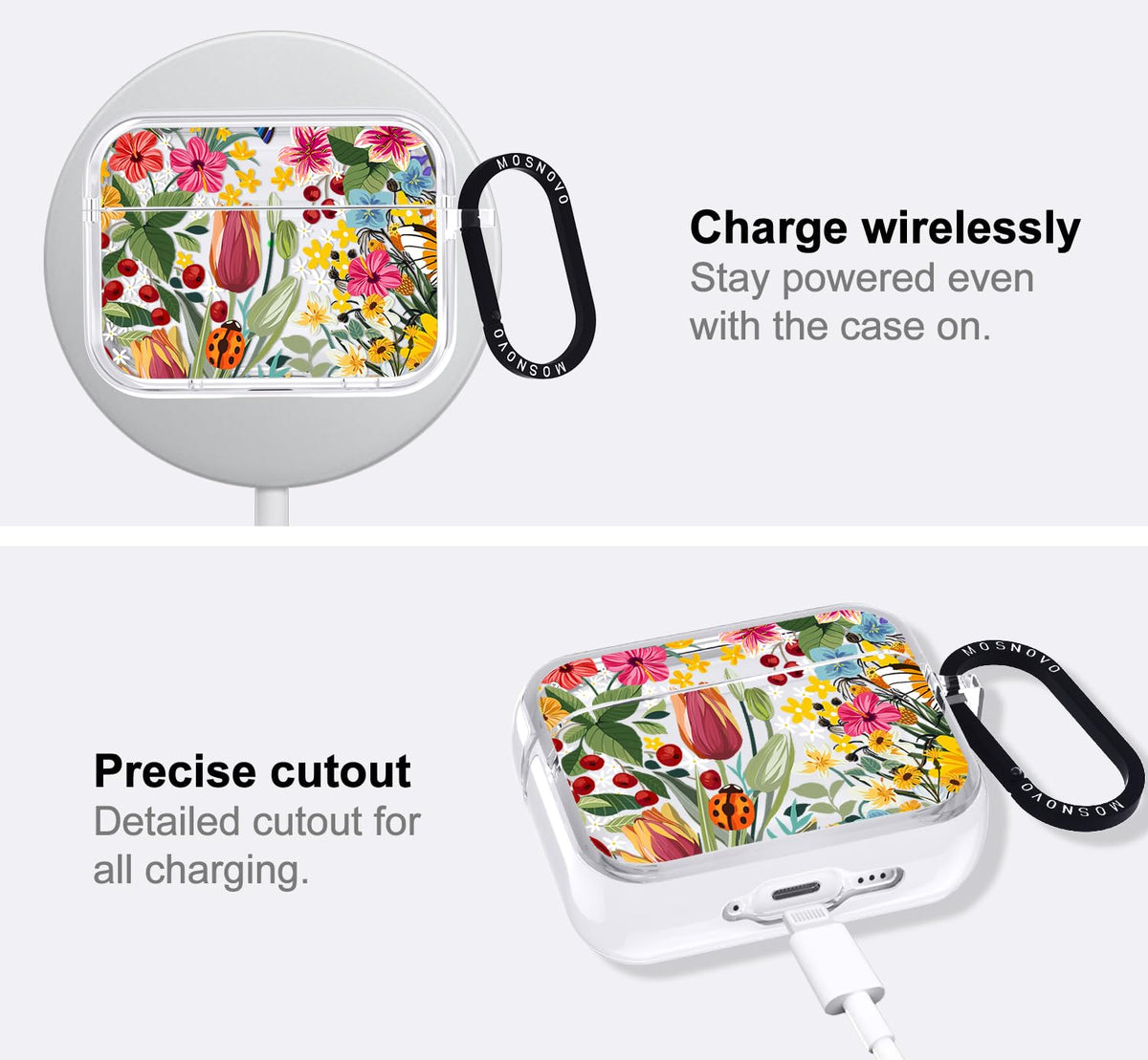 MOSNOVO case beside keys illustrating compact size and portability benefit
