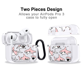 MOSNOVO side profile with lid open showing perfect AirPods Pro 3 fit and access
