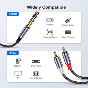 MOSWAG 33ft length reaches equipment from desk to amp with minimal clutter.