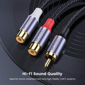 MOSWAG oxygen-free conductors closeup highlights high-purity audio transmission.