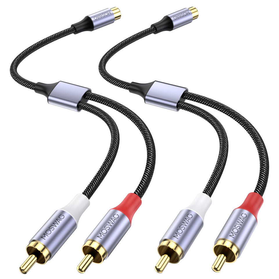 MOSWAG RCA splitter 1f-2m pair enables flexible audio video splitting