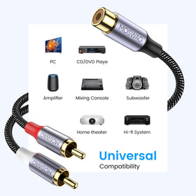 MOSWAG universal compatibility works with amplifiers, TVs, consoles
