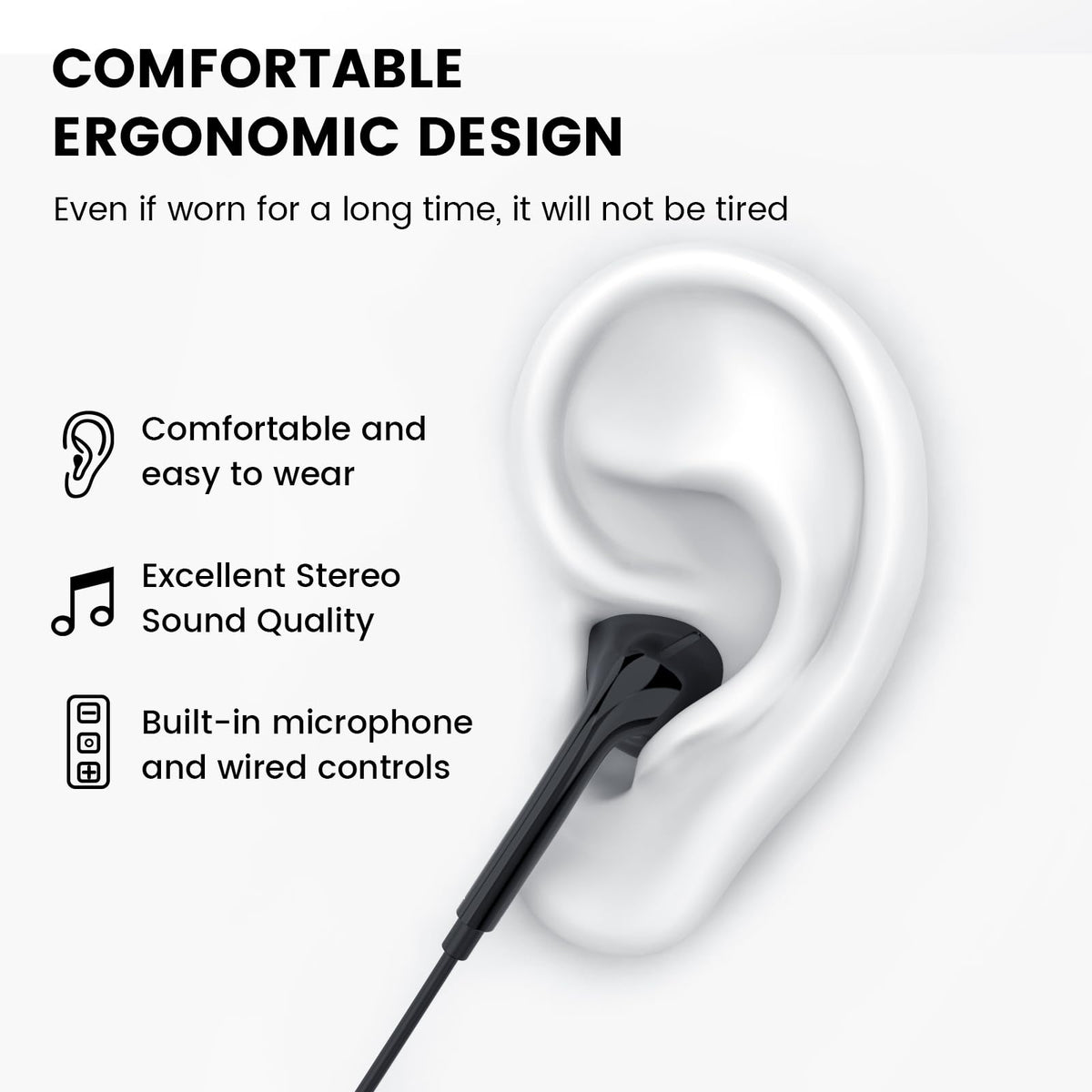 MOSWAG earbuds compatibility with phones, tablets, laptops via 3.5mm jack