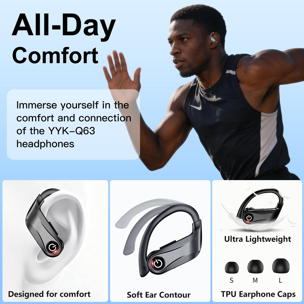 Mosyxe Earbuds Bluetooth 6.1 connection for stable pairing