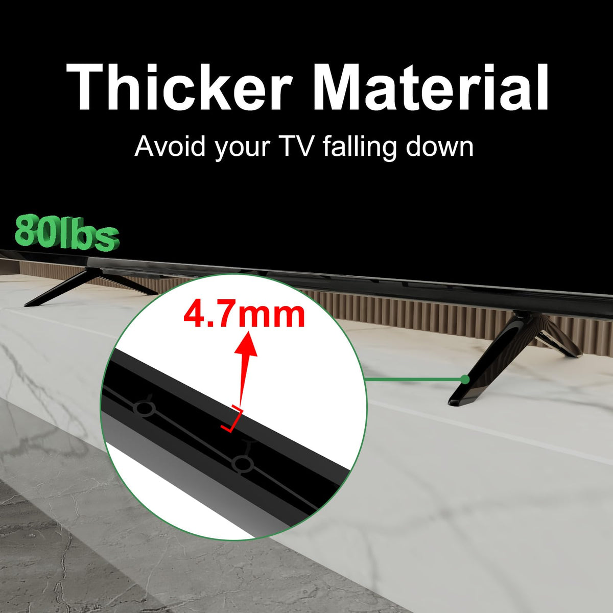 Motiexic Insignia TV leg set with pad protection to prevent surface scratches