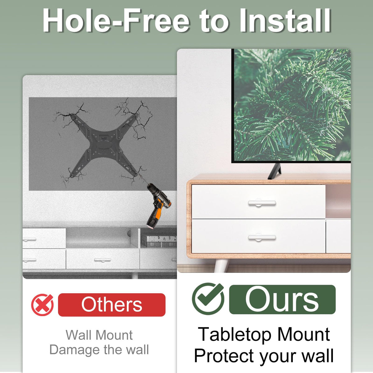 Motiexic screws and instructions laid out for quick no-drill installation