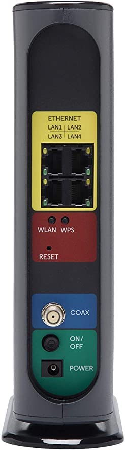 Motorola MG7550 placed in living room illustrating broad Wi‑Fi coverage benefits
