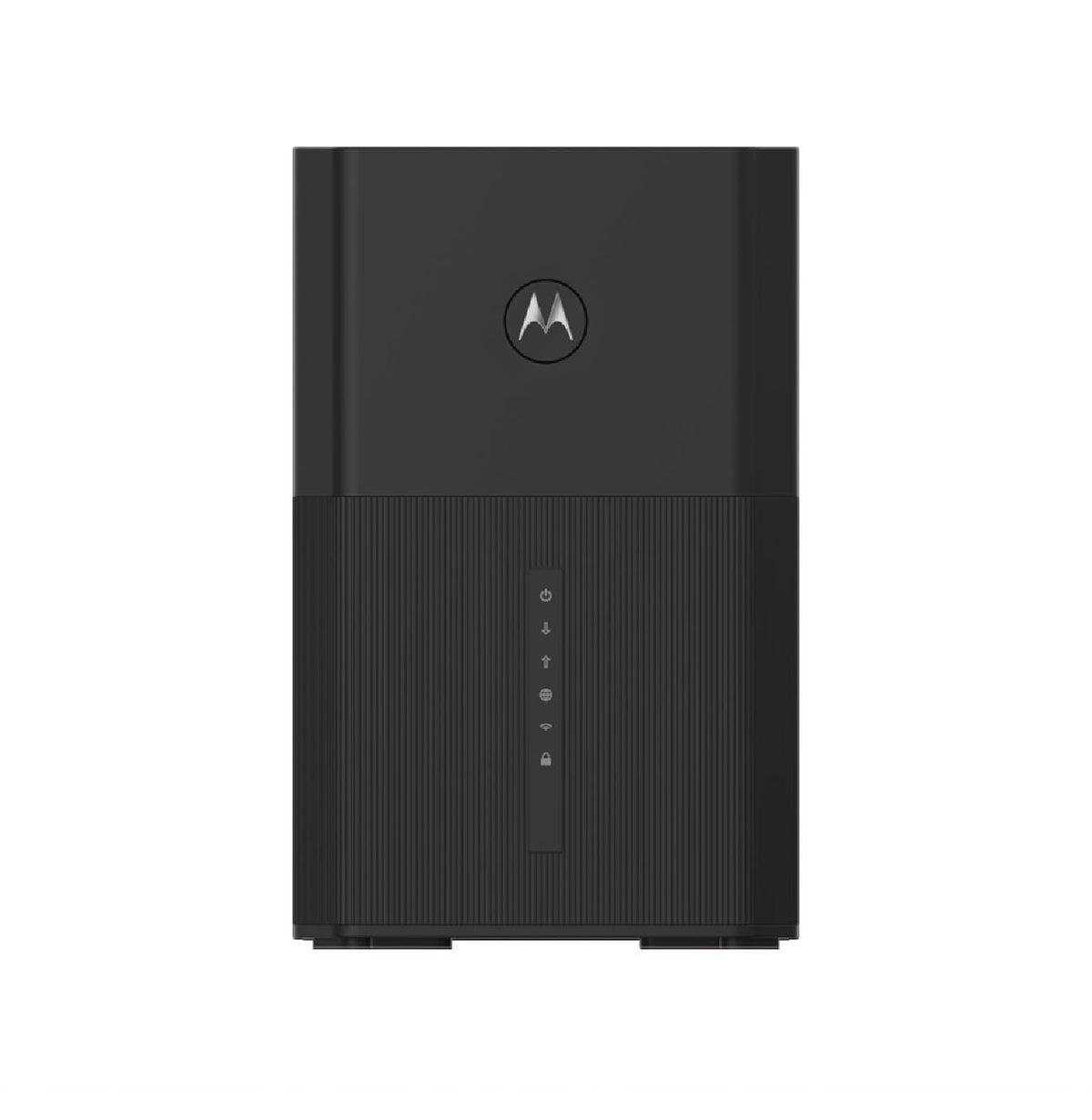 Motorola MG8725 router front view for strong whole home WiFi coverage